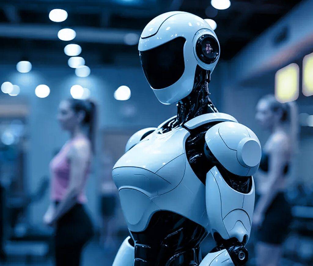 Imagen de robot futurista simbolizando inteligencia artificial y automatización.